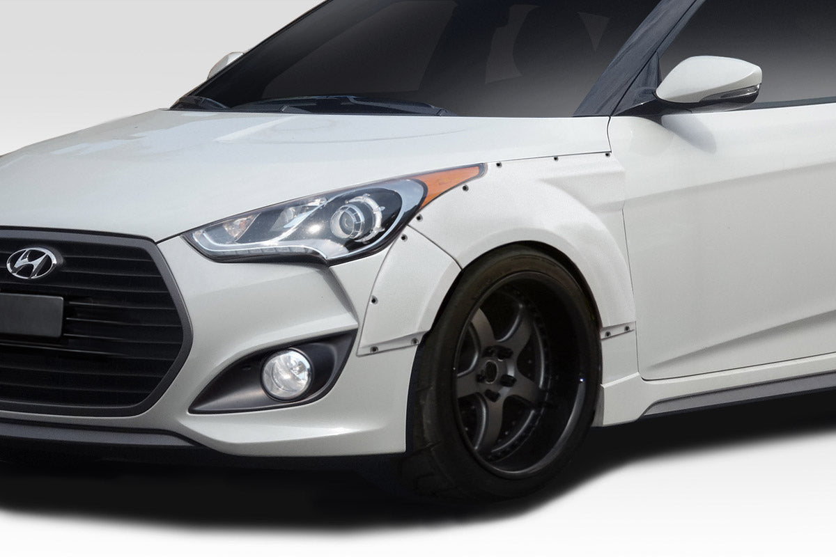 Get the Stunning 2012 - 2017 Hyundai Veloster Turbo Duraflex Envision 4 - Piece Front Fender Flares Now!