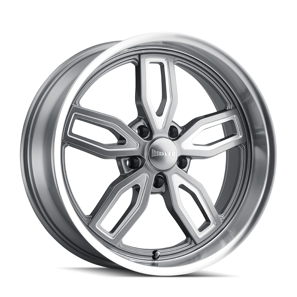 RIDLER 608 20x10 Gloss Grey Milled Wheels - Stunning and High - Performance!