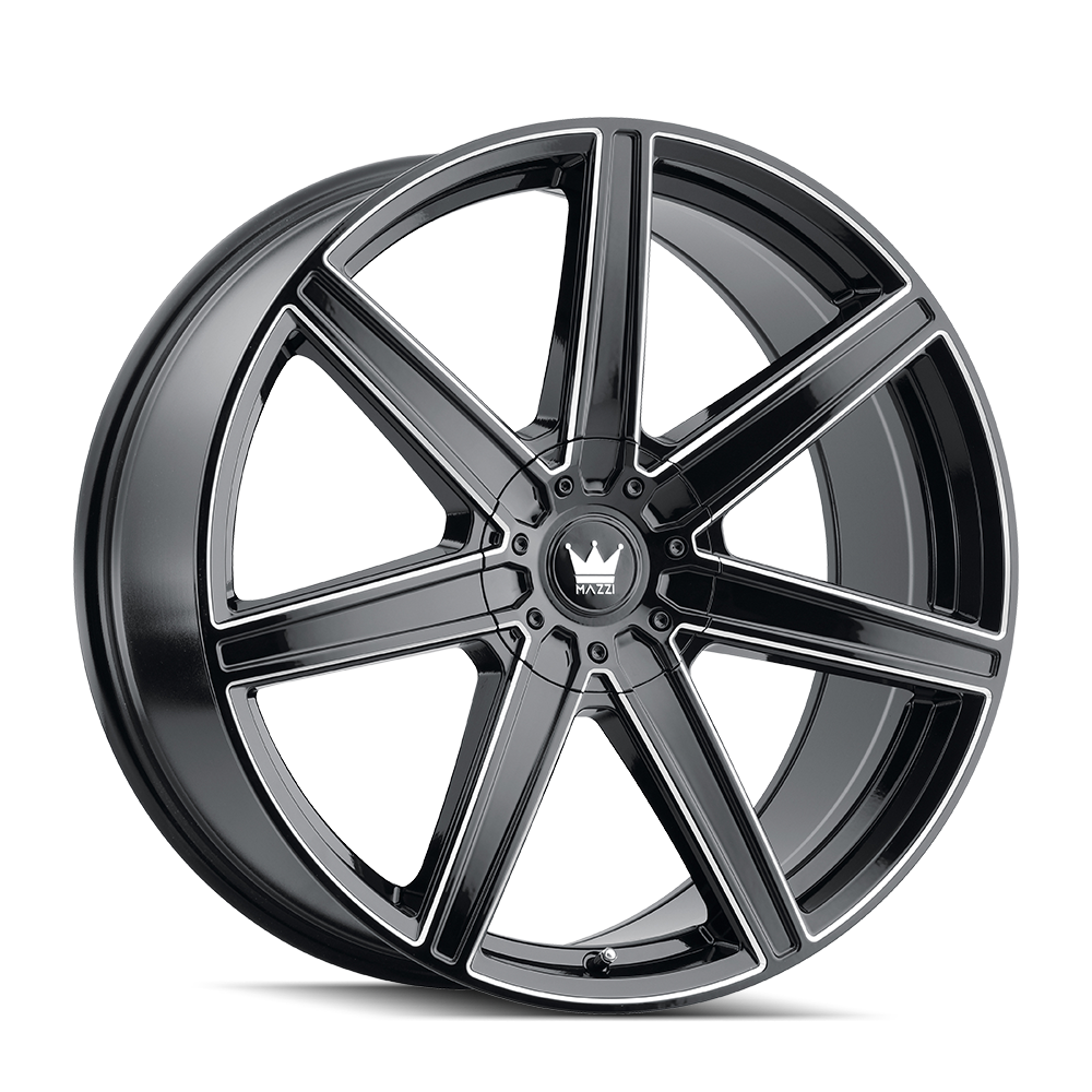 Stunning MAZZI LAGUNA 18x8 Wheels - Gloss Black Milled Finish!