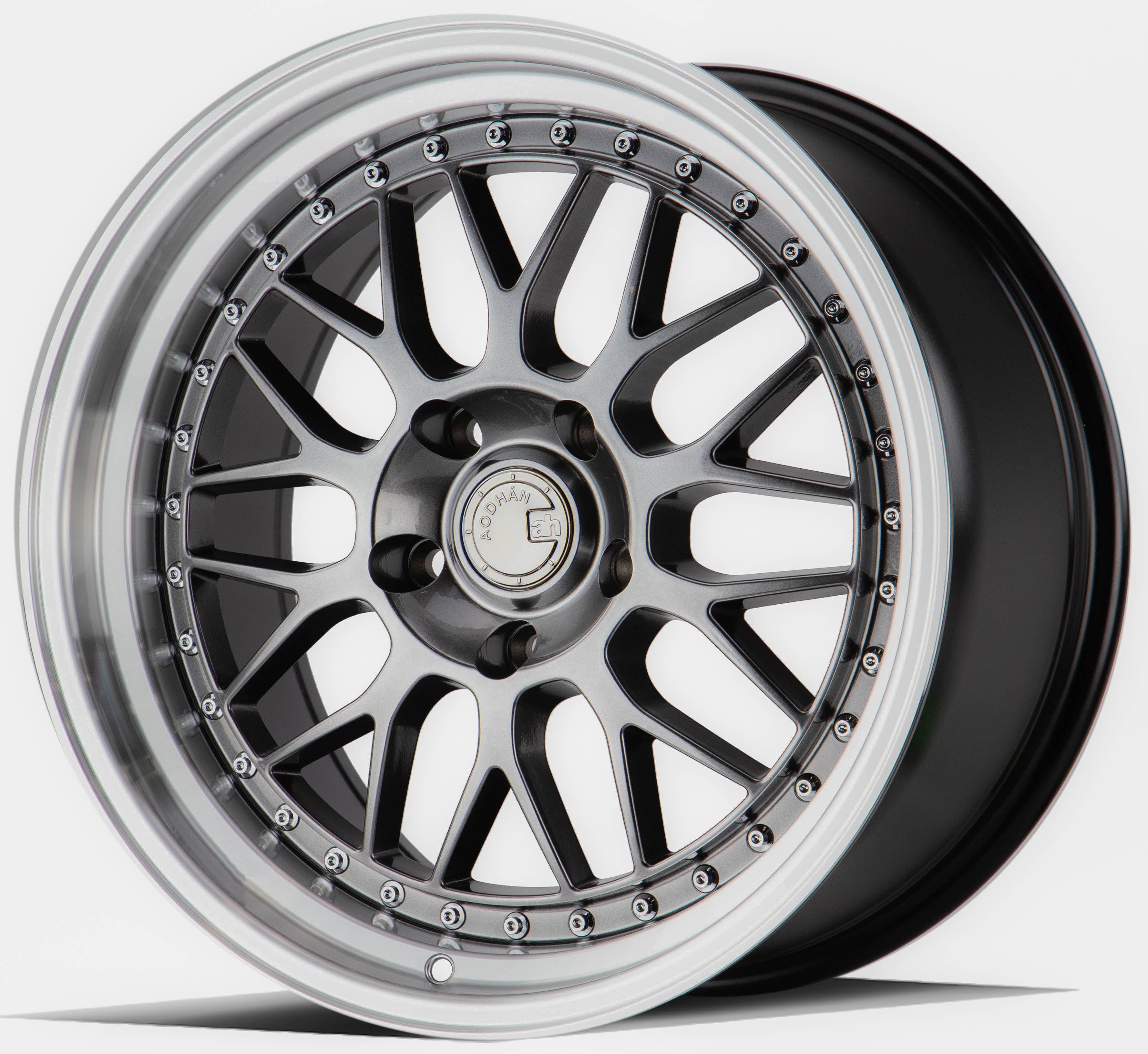 Aodhan AH02 19x8.5 5x120 +35 72.6 Hyper Black w/ Machined Lip - Stunning Wheels for Your Ride