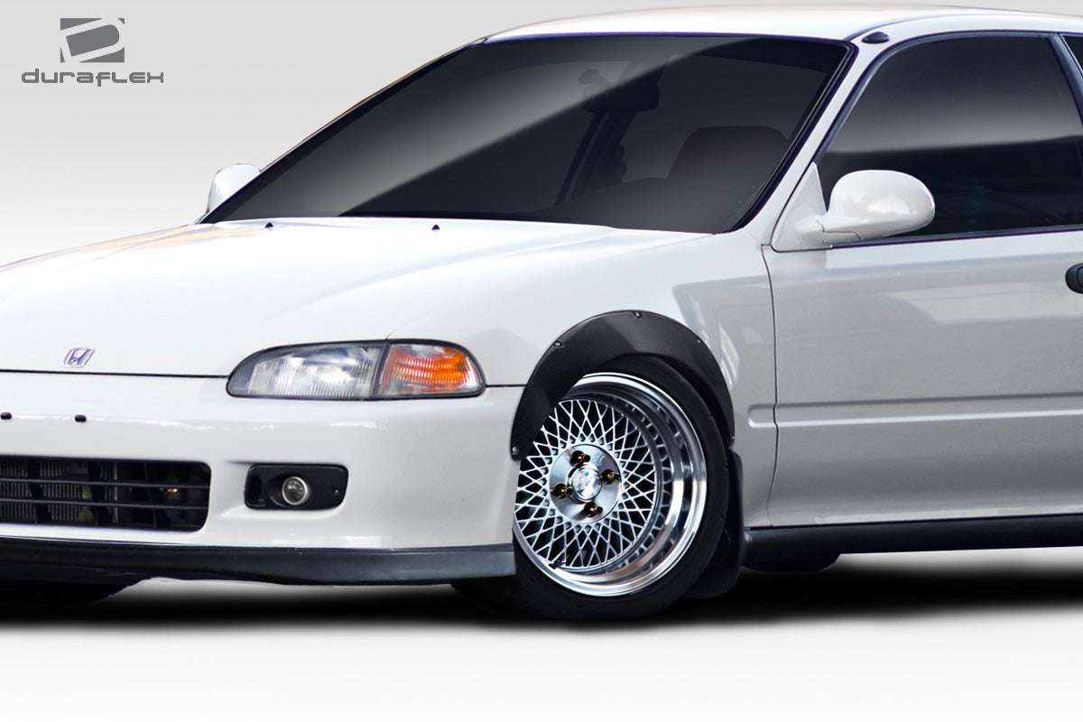 Upgrade Your 1992 - 1995 Honda Civic 2dr/HB with Duraflex J Spec Fender Flares - 4 Piece Set!