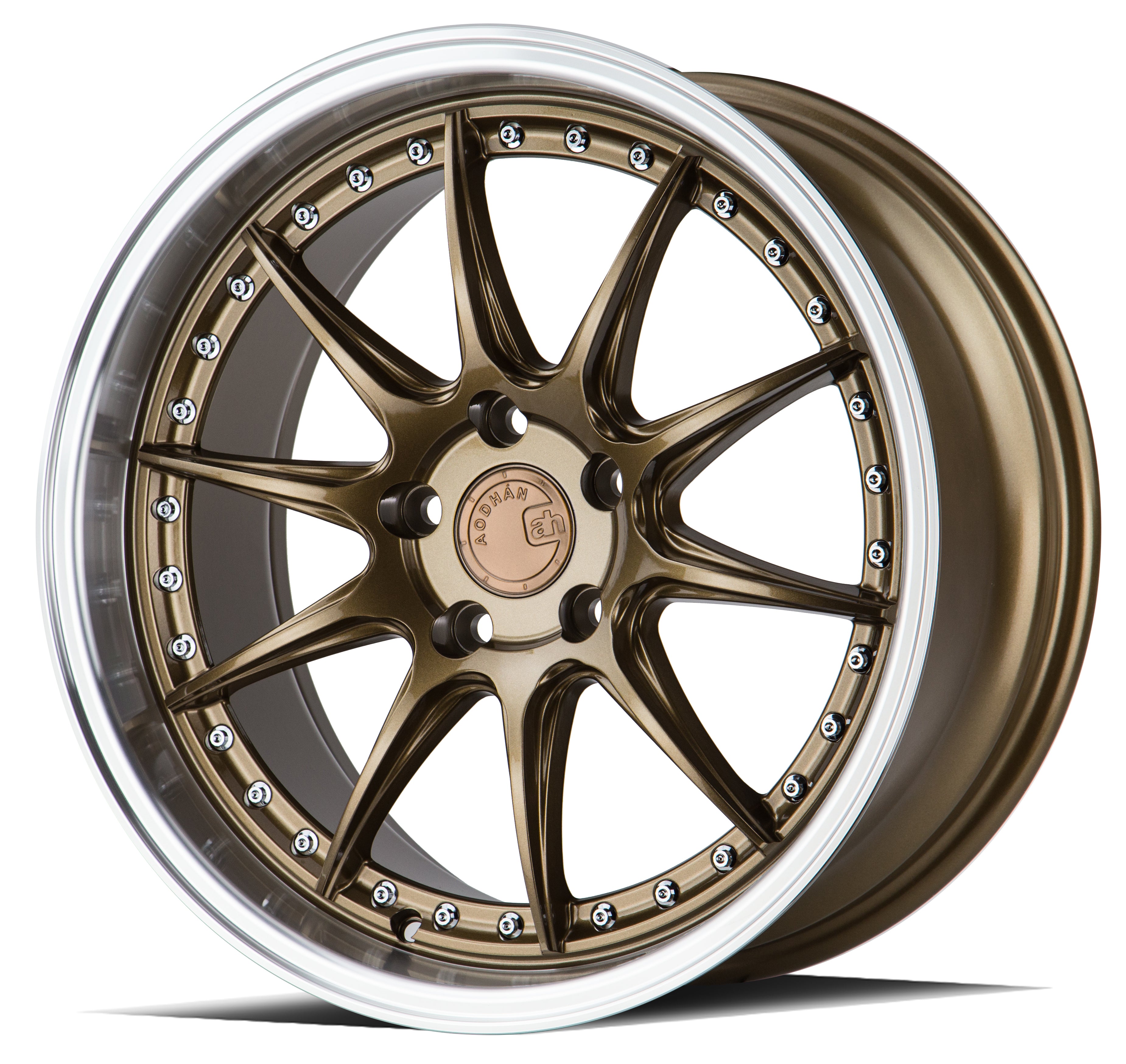 Aodhan DS07 Bronze Wheels with Machined Lip - Stunning 19x8.5 Size!