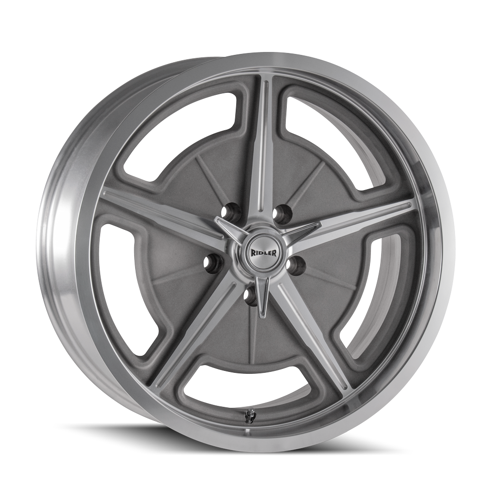 RIDLER 605 Wheels - 17x8, 5x120.65 ET0, Matte As-Cast Machined - Upgrade Your Ride Now!