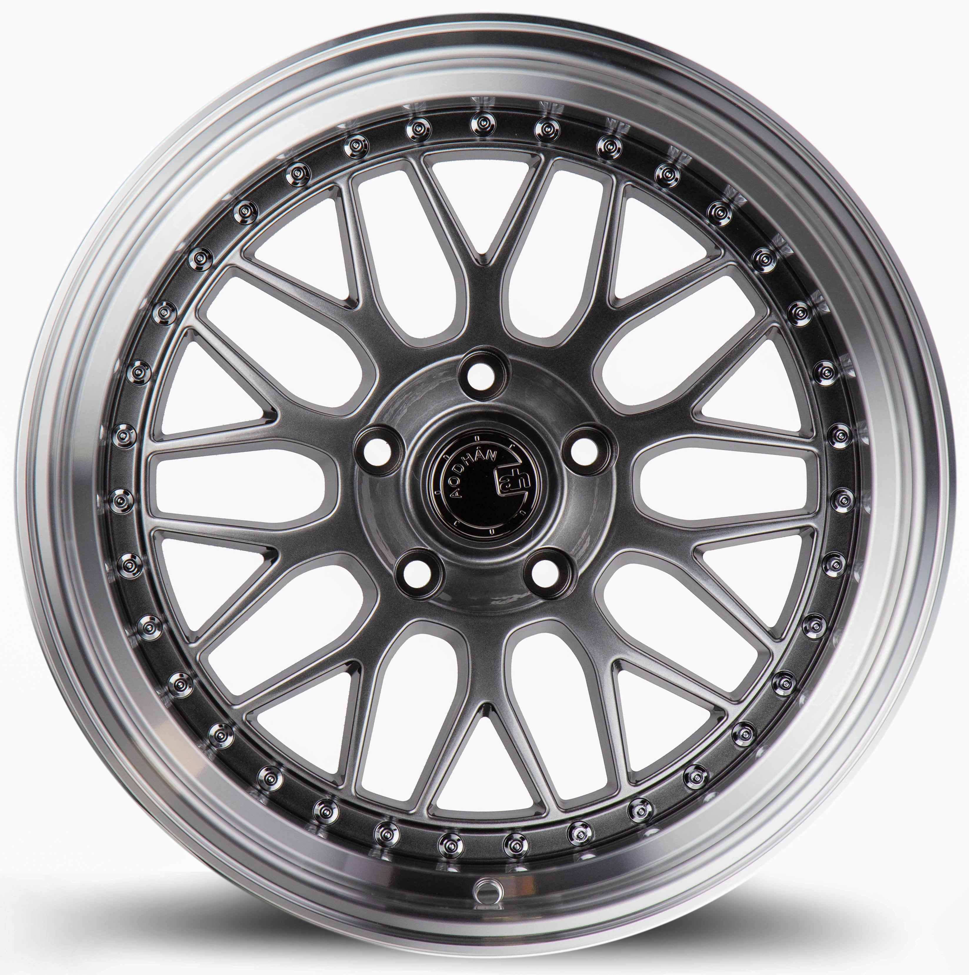 Aodhan AH02 19x8.5 5x120 +35 72.6 Hyper Black w/ Machined Lip - Stunning Wheels for Your Ride
