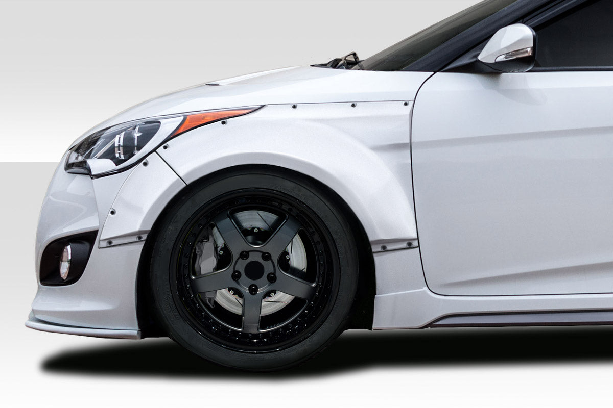 Get the Stunning 2012 - 2017 Hyundai Veloster Turbo Duraflex Envision 4 - Piece Front Fender Flares Now!