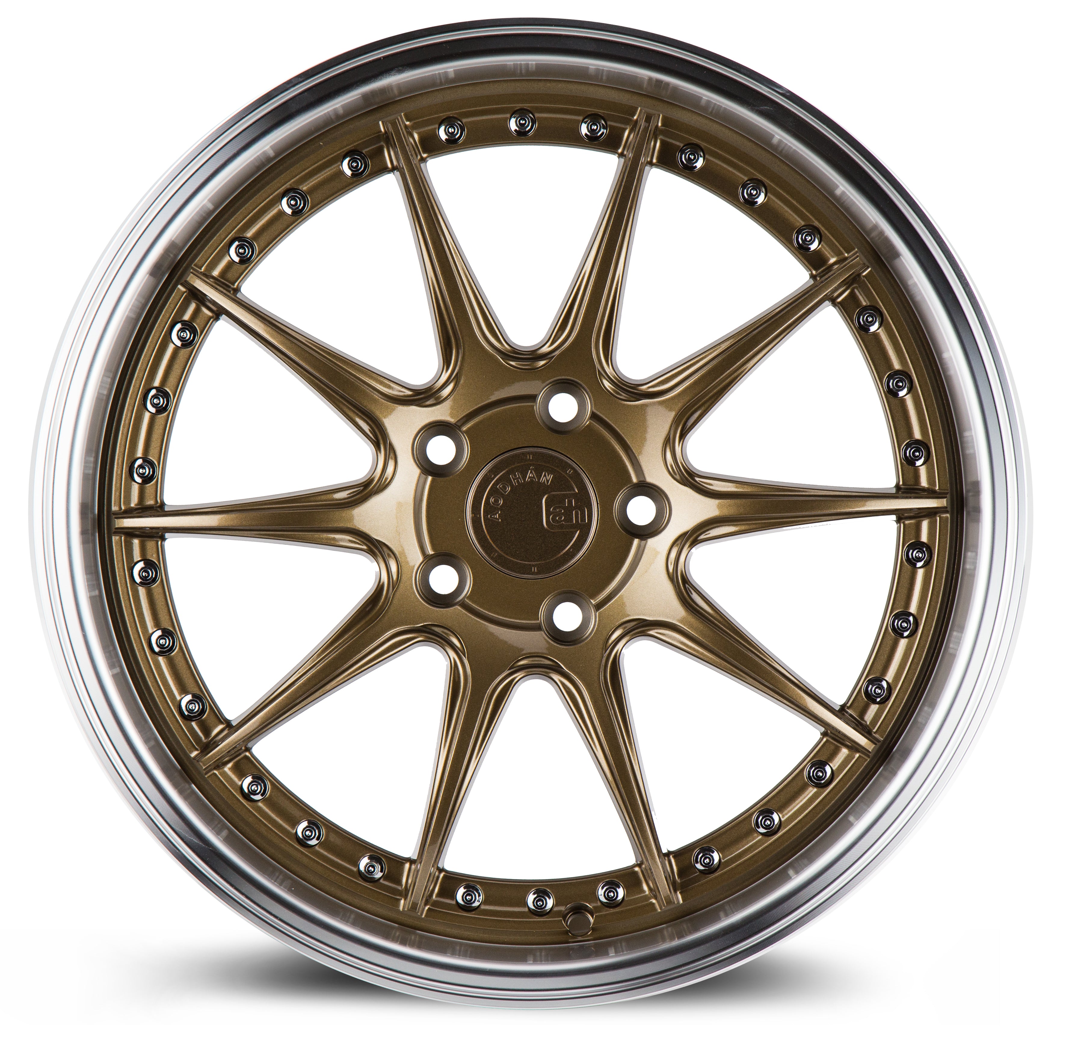 Aodhan DS07 Bronze Wheels with Machined Lip - Stunning 19x8.5 Size!