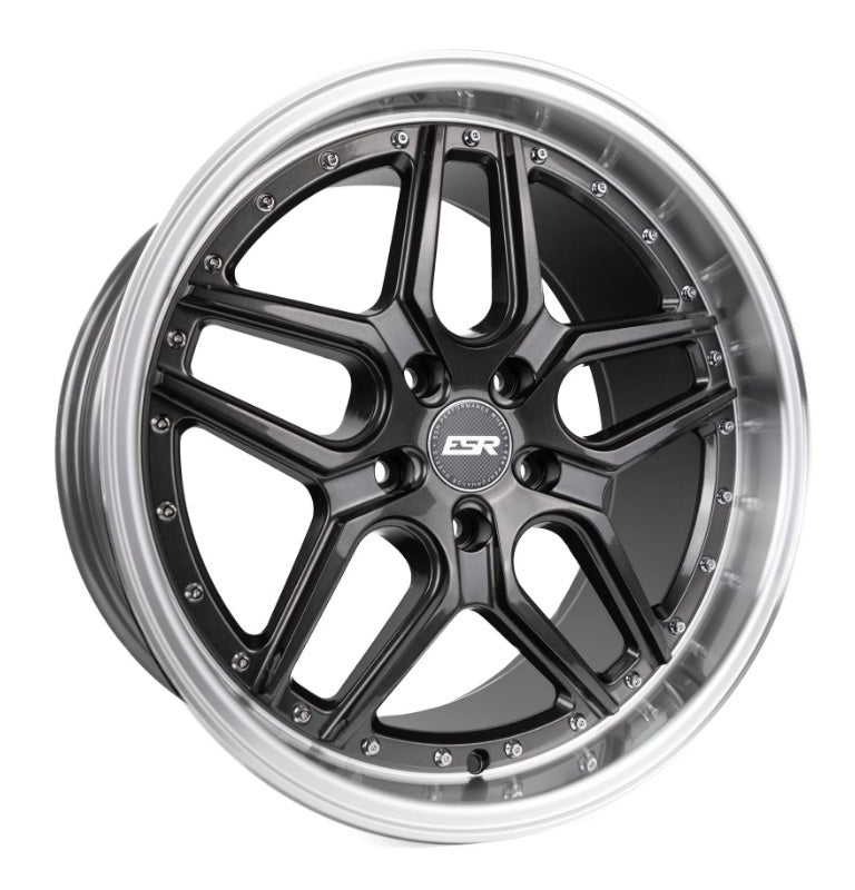 ESR CS15 19x9.5 5x114.3 ET22 Gloss Graphite/Machined Lip - Stunning Wheels for Your Ride!