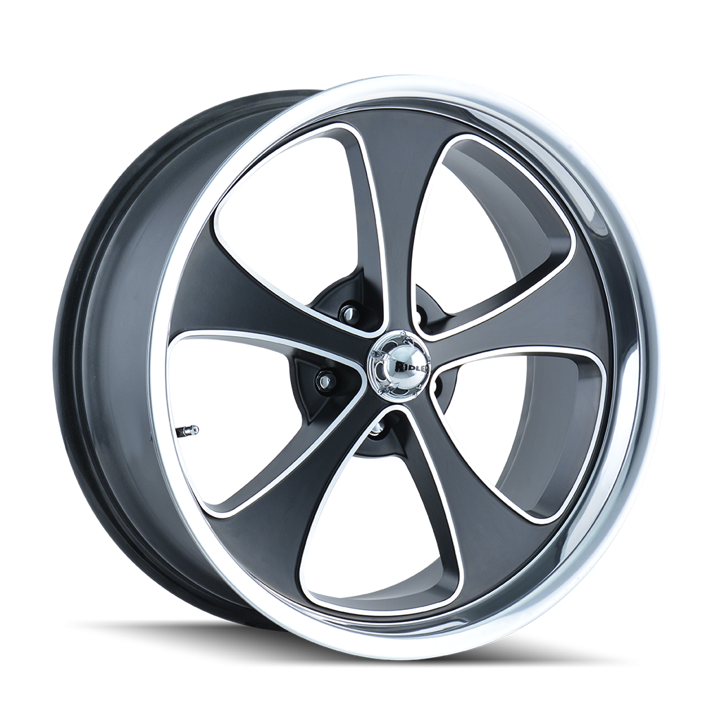 RIDLER 645 Wheels - 17x8 5x127 ET0 83.82 Matte Black Machined And Polish - A Must - Have for Your Ride!