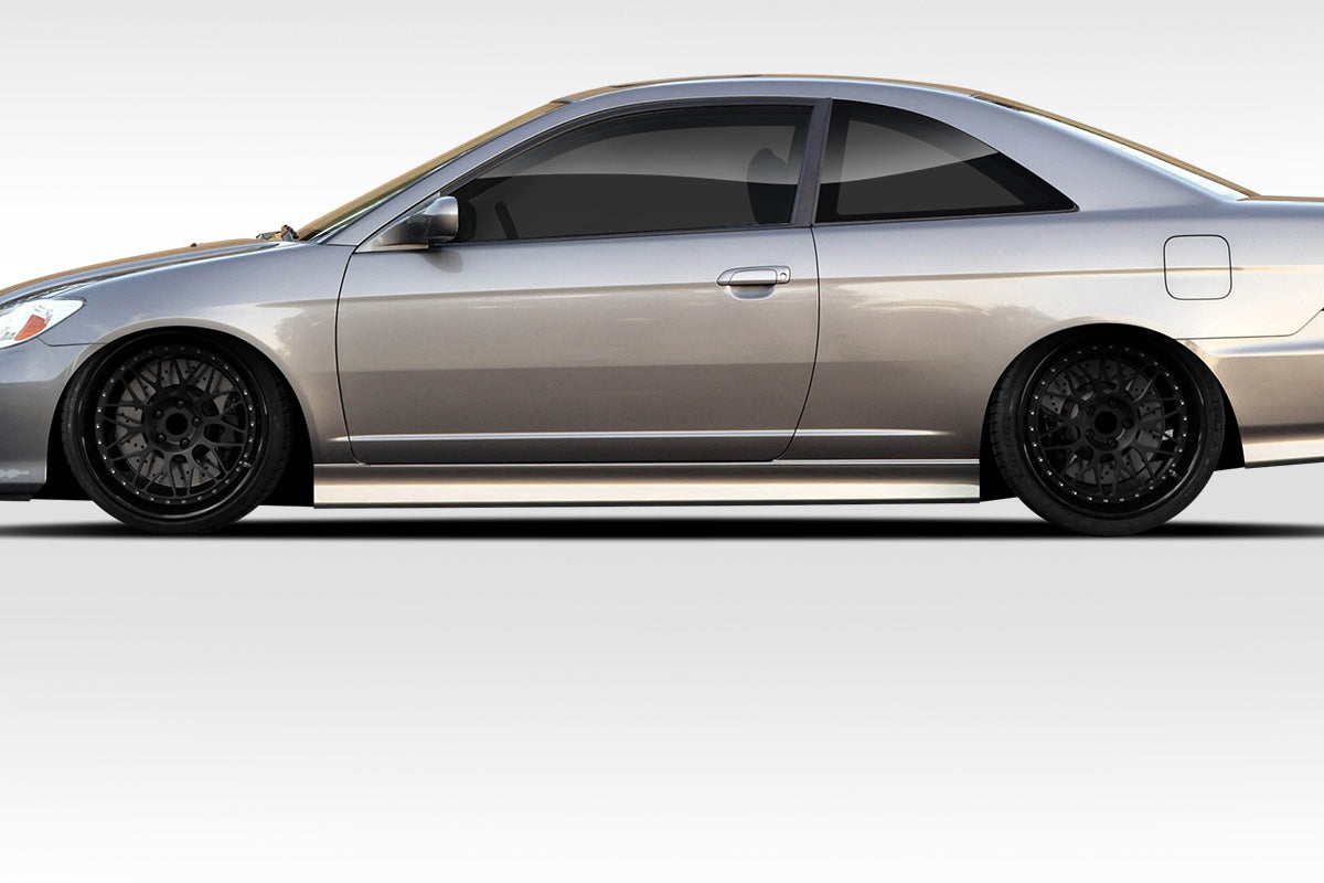 Enhance Your 2001 - 2005 Honda Civic 2DR/4DR with Duraflex Sleek 4 - Piece Side Skirts