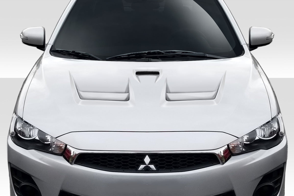 Unleash the Power: 2008 - 2017 Mitsubishi Lancer / Lancer Evolution 10 Duraflex D Spec One - Piece Hood
