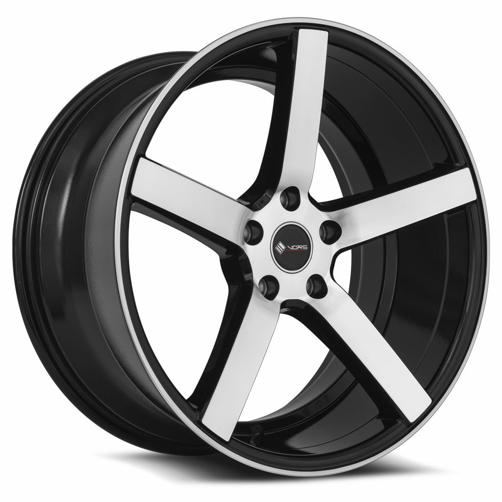 Stunning Vors TR5 Wheels - 20x9.5, 5x108 (Custom Drill), ET35, 73.1 Black Machined Face