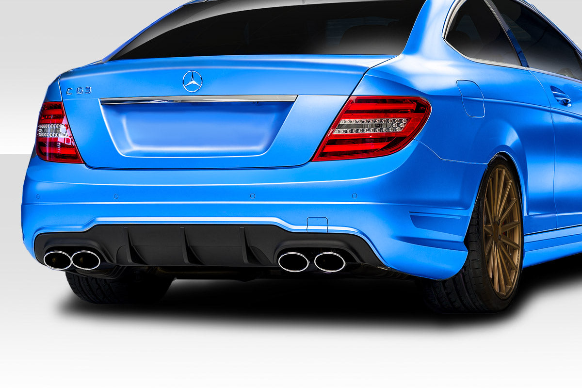 Upgrade Your 2012 - 2014 Mercedes C Class / C63 W204 with Duraflex C63 Look Rear Diffuser (1 Piece, for AMG Bumper Only)
