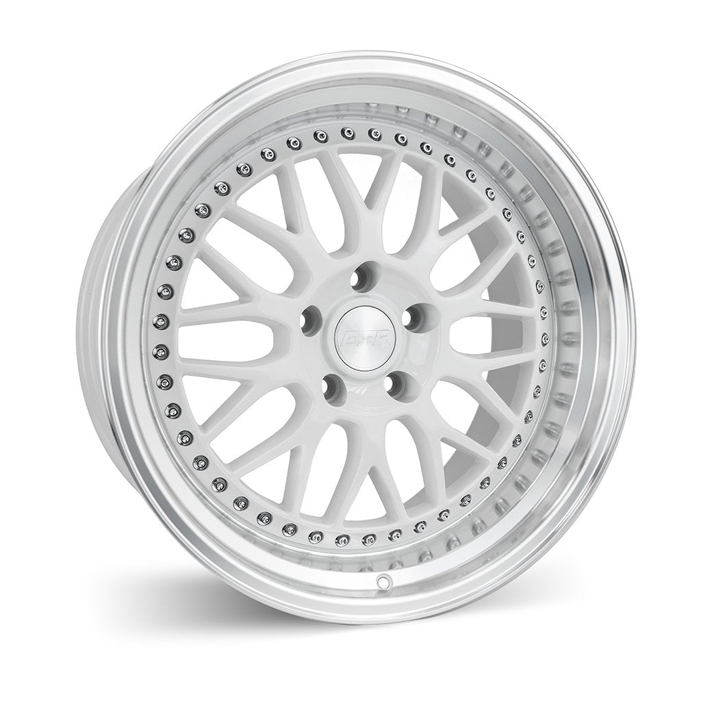 ESR SR01 18x9.5 5x114.3 ET22 Gloss White / Machined Lip - Stunning Wheels for Your Ride