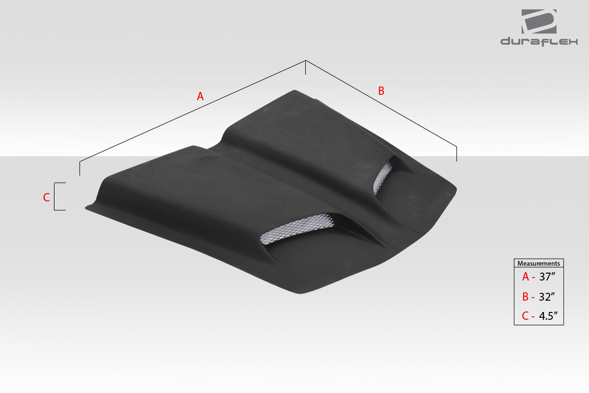 Get Your Universal Duraflex Dual Ram Air Hood Scoop - One Piece Wonder!