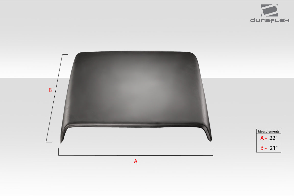 Universal Duraflex Ram Air Type 8 Hood Scoop - One Piece - Enhance Your Ride Now!