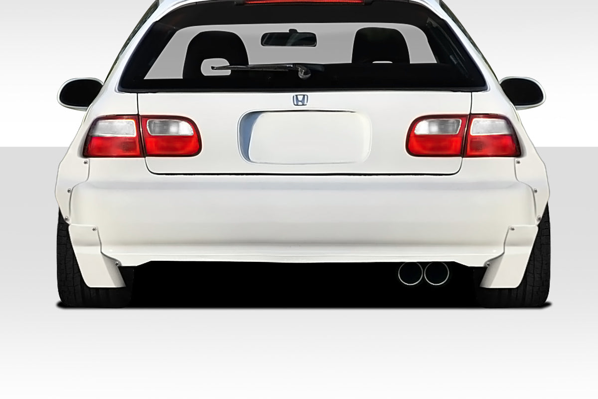 Get the Aggressive Look! 1992 - 1995 Honda Civic HB Duraflex TKO RBS 2 - Piece Wide Body Rear Bumper Add - Ons