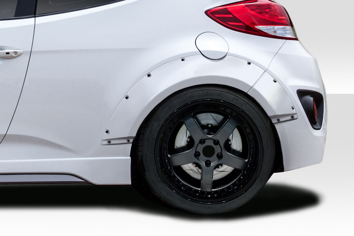 Unleash Style: 2012 - 2017 Hyundai Veloster Turbo Duraflex Envision 4 - Piece Rear Fender Flares