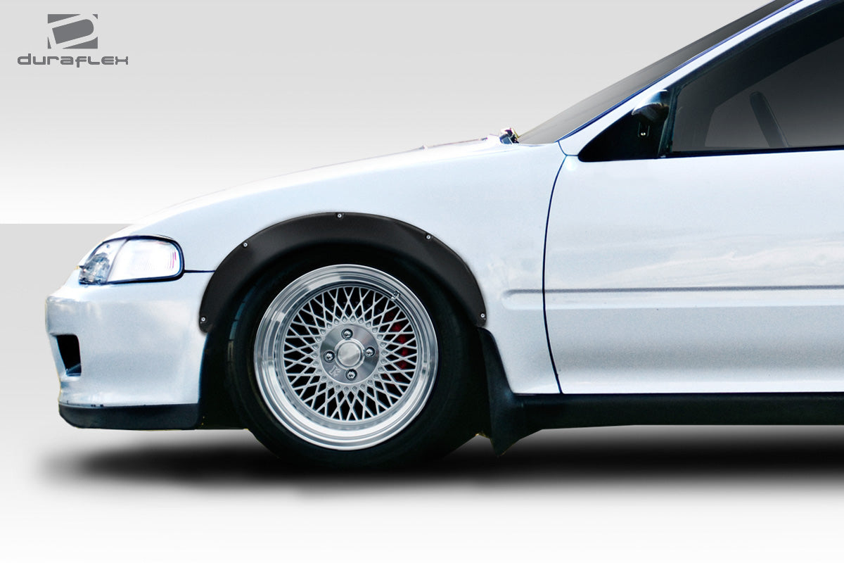 Upgrade Your 1992 - 1995 Honda Civic 2dr/HB with Duraflex J Spec Fender Flares - 4 Piece Set!