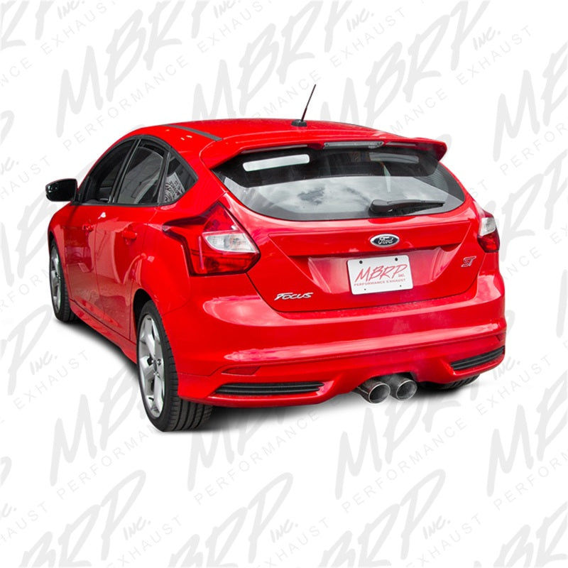 MBRP 2013 - 2018 Ford Focus ST 2.0L EcoBoost Dual Center Outlet AL 3in Cat - Back Exhaust: Unleash Your Ride's Potential!