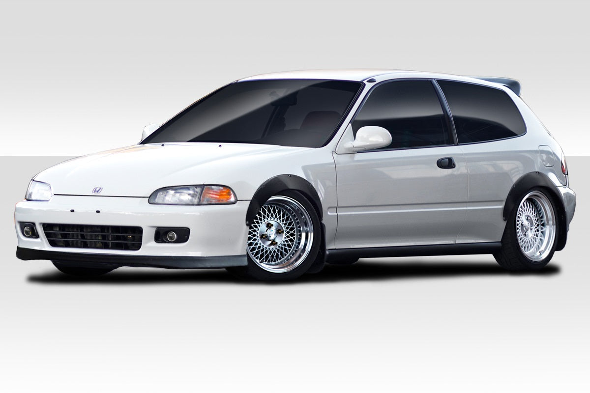 Upgrade Your 1992 - 1995 Honda Civic 2dr/HB with Duraflex J Spec Fender Flares - 4 Piece Set!