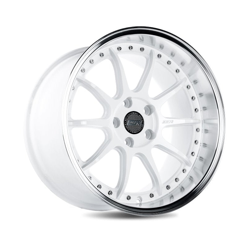 ESR CS12 Gloss White/Machined Lip Wheels - Stunning 19x10.5 Size!