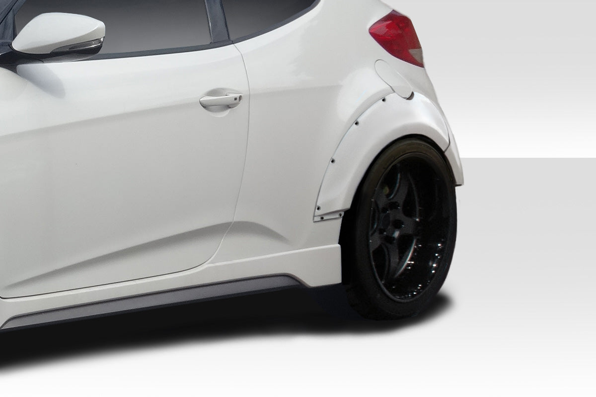 Unleash Style: 2012 - 2017 Hyundai Veloster Turbo Duraflex Envision 4 - Piece Rear Fender Flares