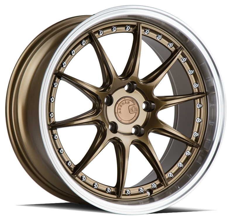 Stunning Aodhan DS07 Wheels - 18x8.5 5x100 +35 73.1 Bronze w/Machined Lip