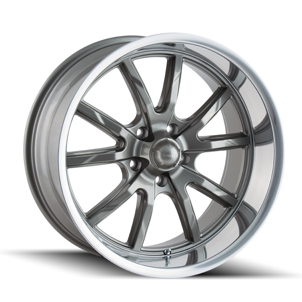 RIDLER 650 20x10 Gloss Grey Polished Wheels - Ideal for Rear Use!