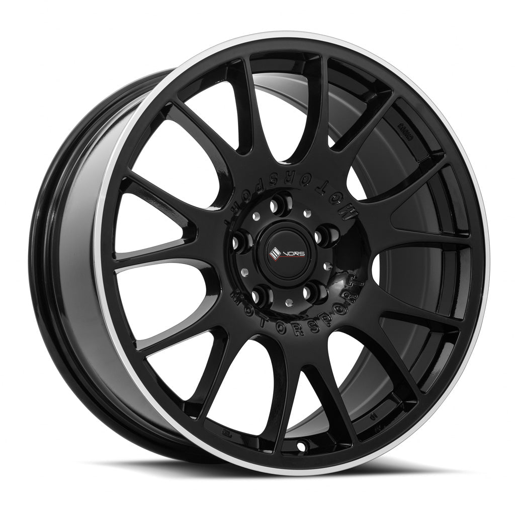 Vors TR14 18x8 5x115 Custom Drill ET35 73.1: Stunning Black Wheels with Machined Ring!