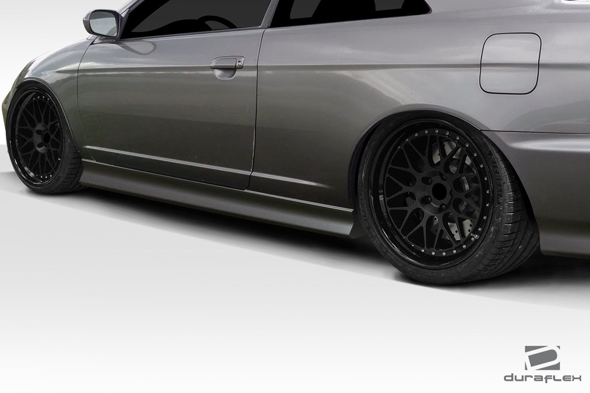 Enhance Your 2001 - 2005 Honda Civic 2DR/4DR with Duraflex Sleek 4 - Piece Side Skirts