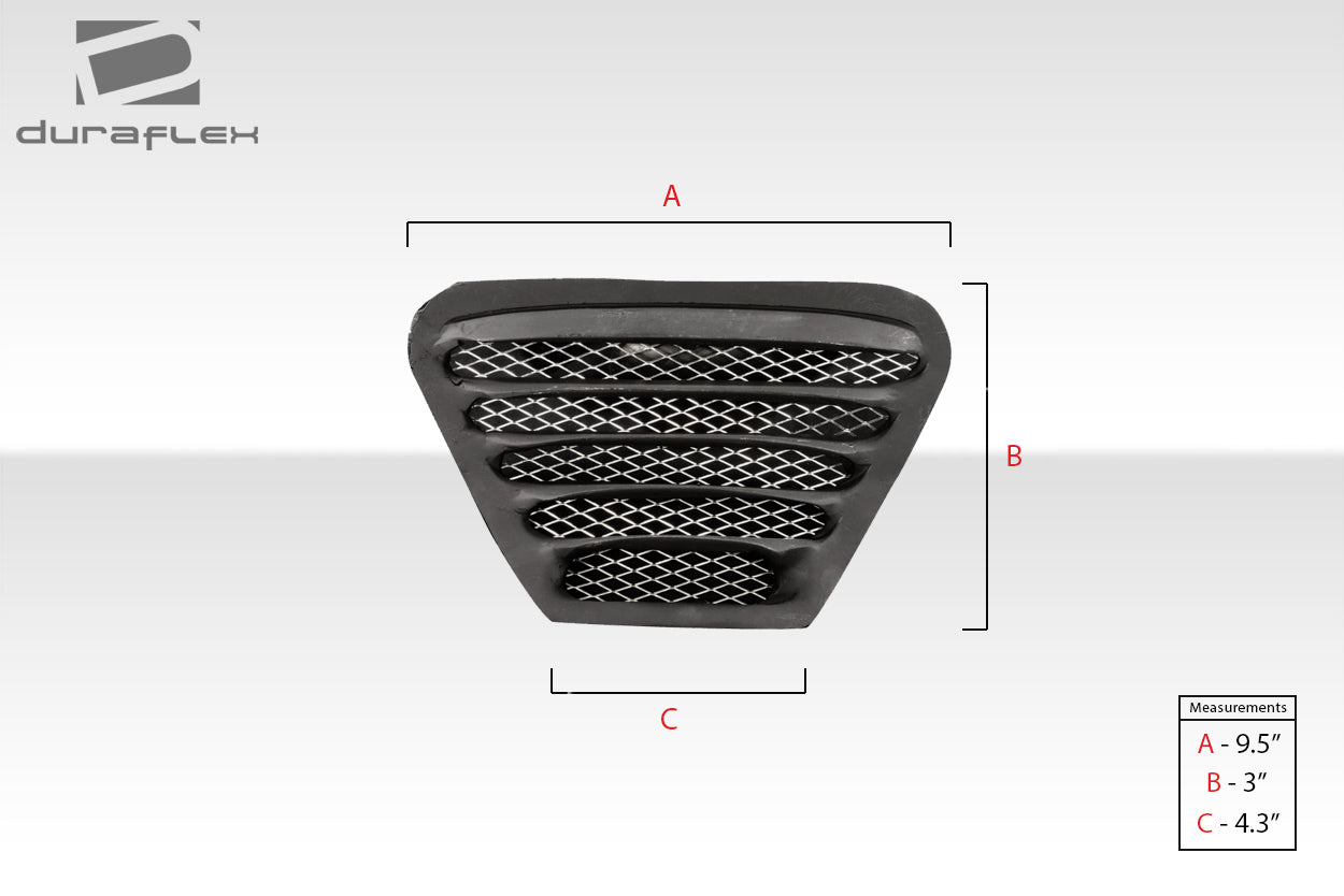 Universal Duraflex Trackstar 3 Hood Vents - 3 Piece: Unleash Your Vehicle's Potential!