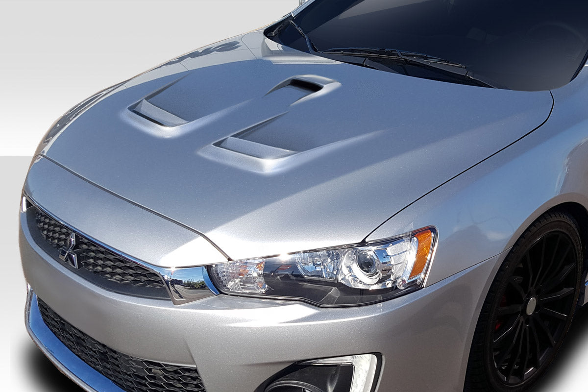 Unleash the Power: 2008 - 2017 Mitsubishi Lancer / Lancer Evolution 10 Duraflex D Spec One - Piece Hood