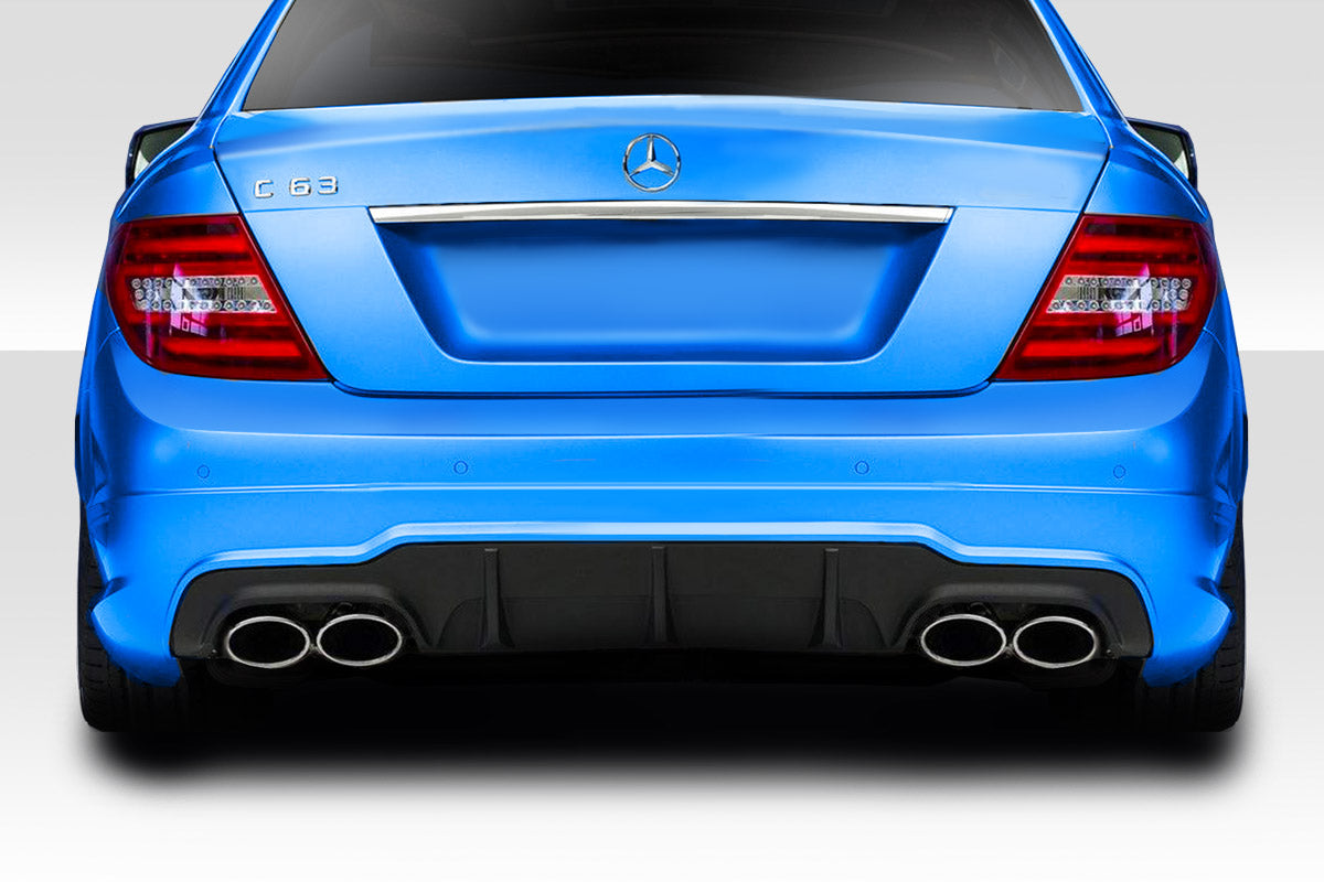 Upgrade Your 2012 - 2014 Mercedes C Class / C63 W204 with Duraflex C63 Look Rear Diffuser (1 Piece, for AMG Bumper Only)