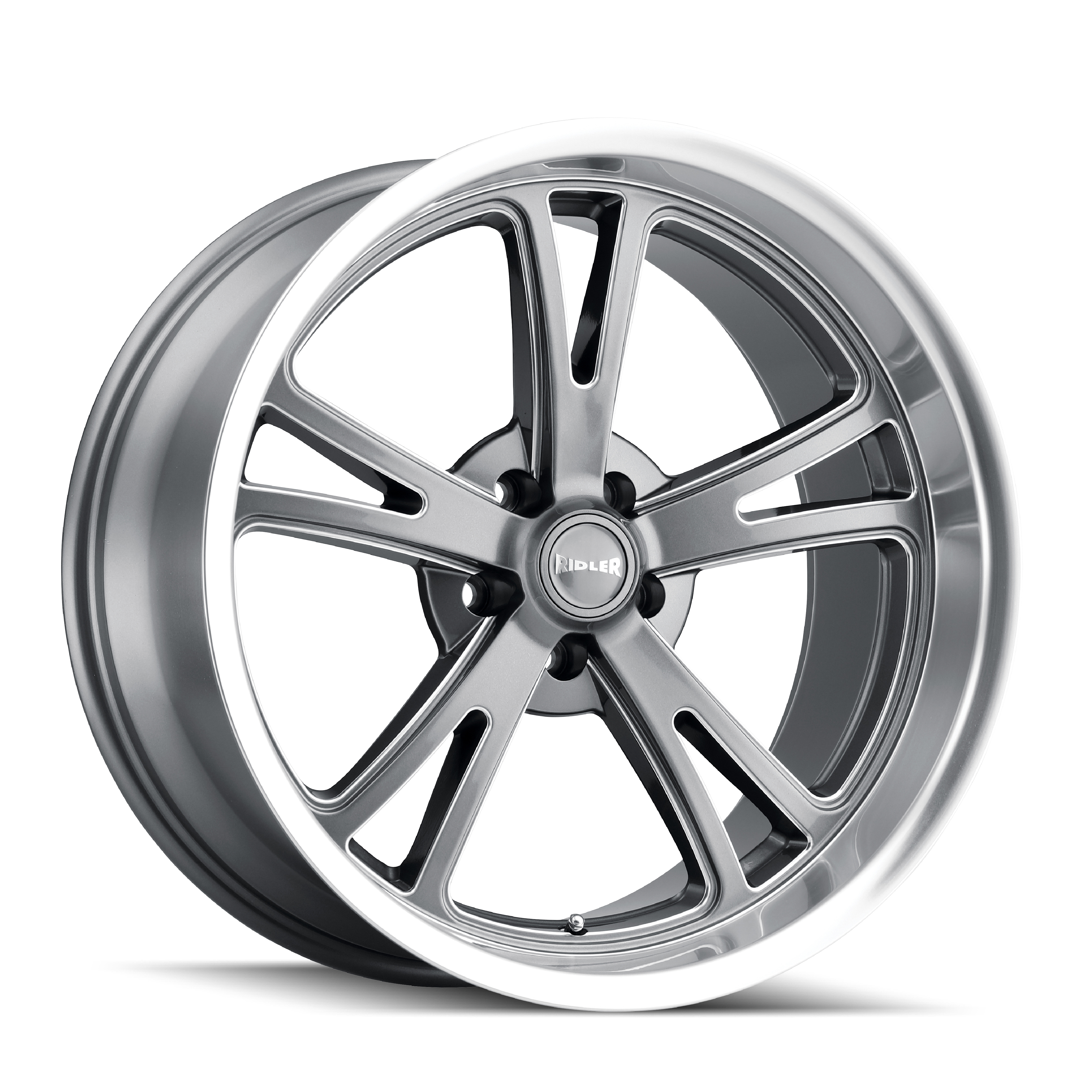 RIDLER 606 17x7 Gloss Grey Machined Wheels - A Stunning Upgrade!