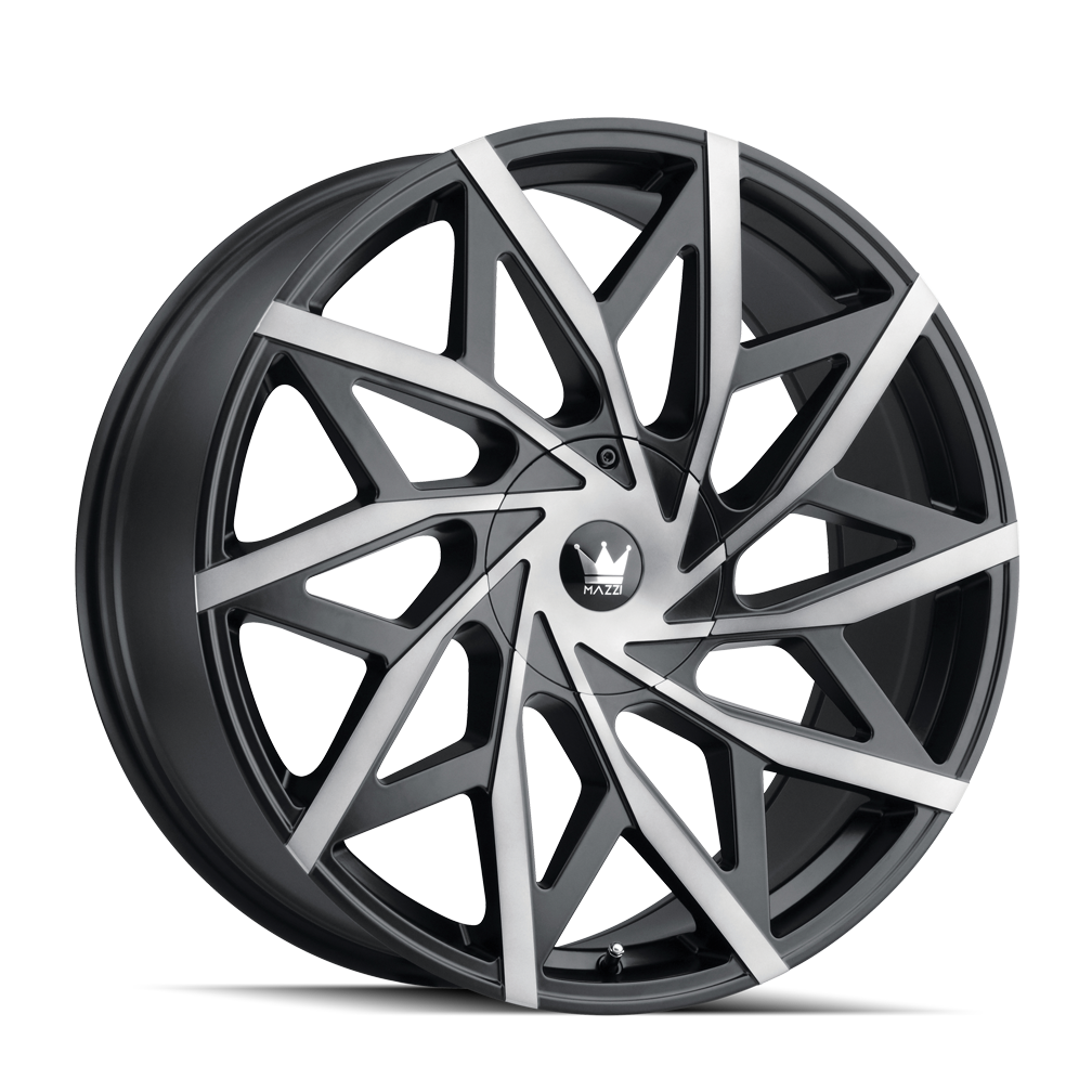 Mazzi Big Easy Wheels - 22x9.5 5x115/5-139.7 ET18 87 Matte Black Machined with Dark - A Stunning Upgrade!