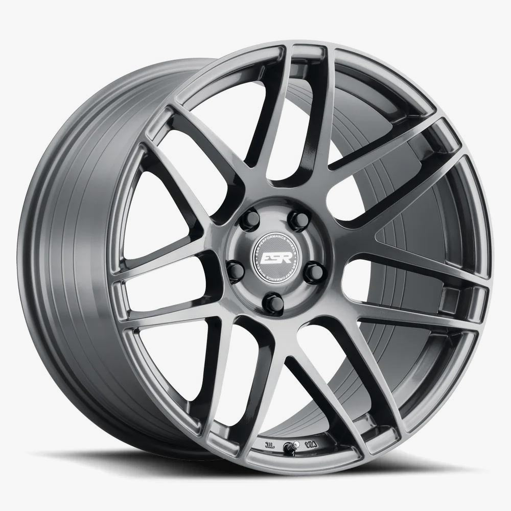 ESR RF1 19x9.5 5x108 Custom Drill ET22 Gloss Graphite - Stylish Wheels for Your Ride!