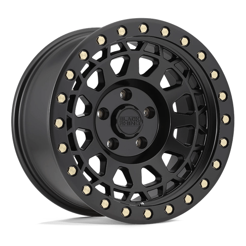 Black Rhino PRIMM 17X9 Wheels - Matte Black with Brass Bolts, Ideal for Rugged Rides!